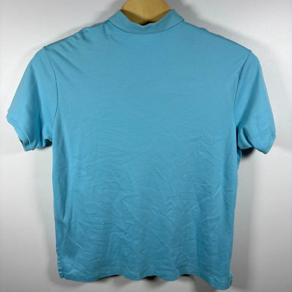 Polo Ralph Lauren Mens XXL Custom Fit Light Blue Purple Pony Polo Shirt - Picture 5 of 5